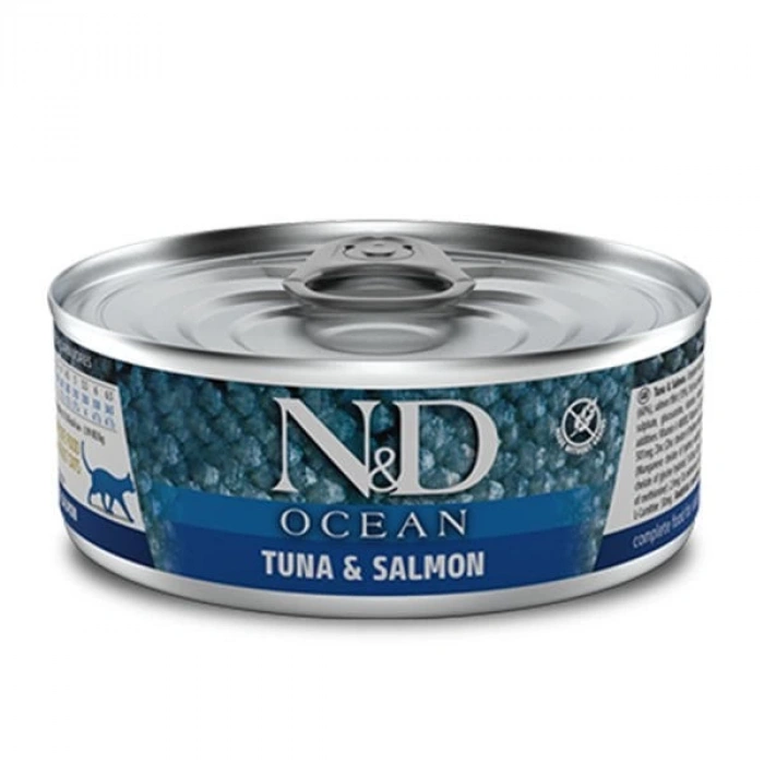 N&D Ocean Ton Balığı ve Somonlu Konserve Kedi Maması 70 Gr