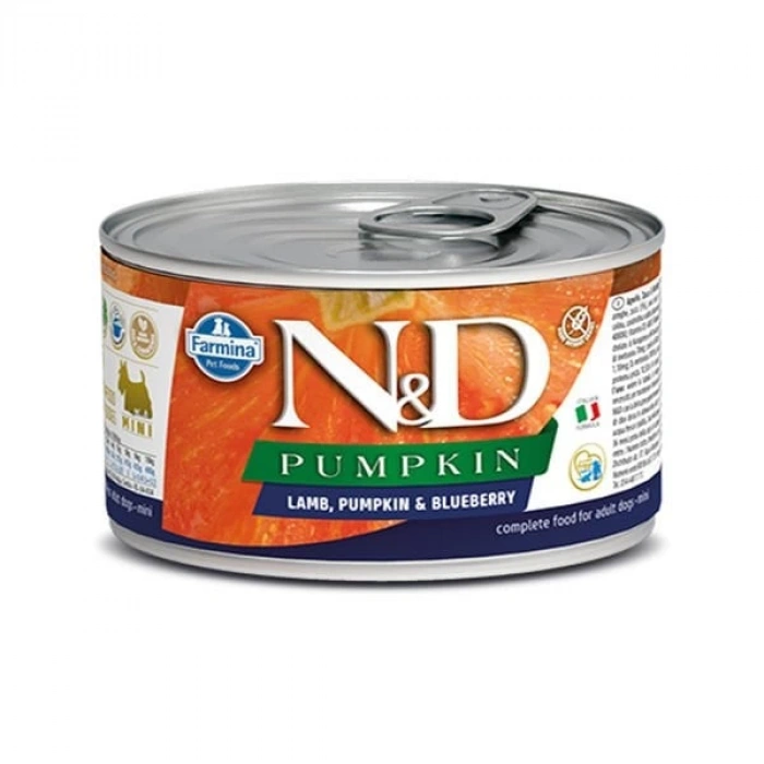 N&D Pumpkin Balkabaklı Kuzu Etli Yetişkin Konserve Köpek Maması 140 Gr