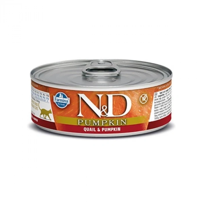 N&D Pumpkin Balkabaklı ve Bıldırcınlı Konserve Kedi Maması 70 Gr