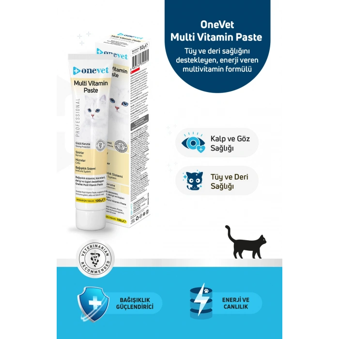 OneVet Multi Vitamin Paste Bağışıklık Destekleyici Kedi Maltı 100 Gr