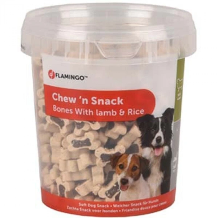 Flamingo Chewn Snack Bones Kuzu ve Pirinçli Köpek Ödül Maması