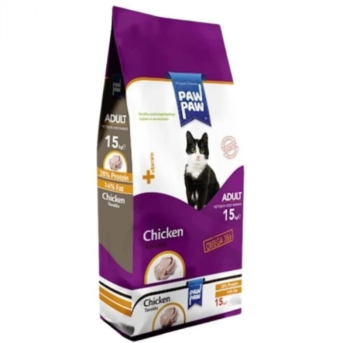 Paw Paw Adult Tavuklu Yetişkin Kedi Maması 15 Kg