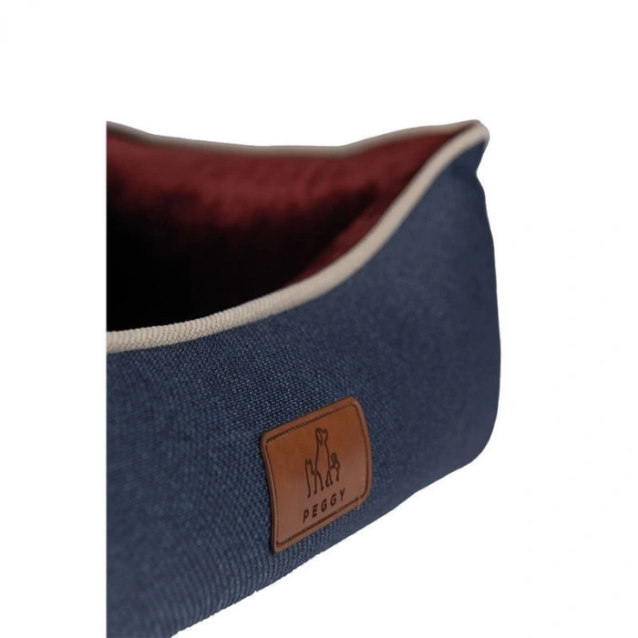 Peggy Lola Köpek Yatağı Bordo Lacivert Medium 70x50x25 Cm