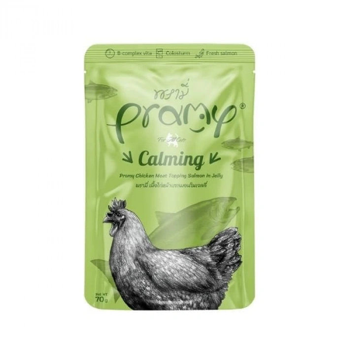 Pramy Jöle İçinde Somonlu ve Tavuklu Pouch Yetişkin Konserve Kedi Maması 70 Gr