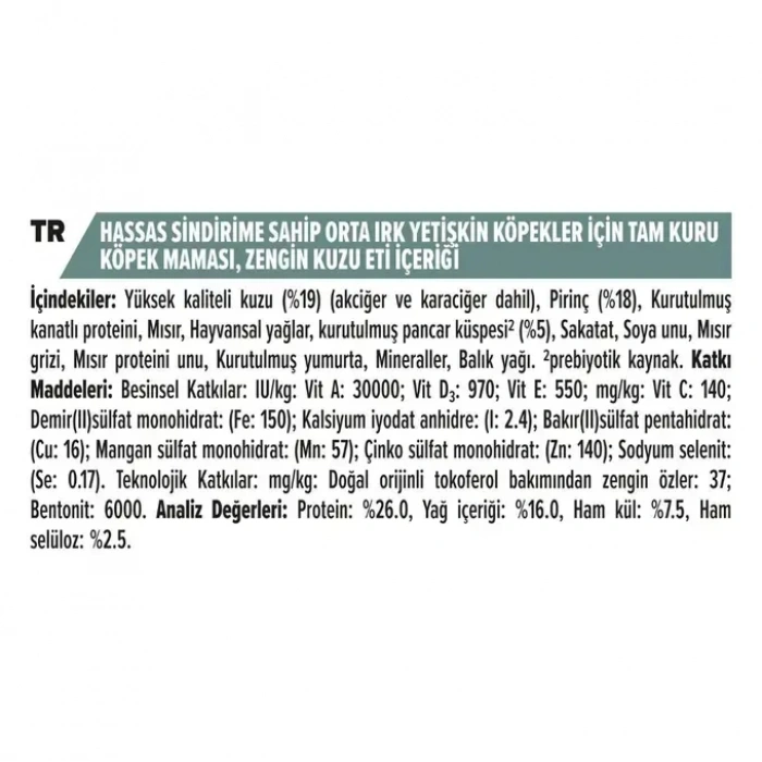 Pro Plan Adult Kuzu Etli Yetişkin Köpek Maması 3 Kg