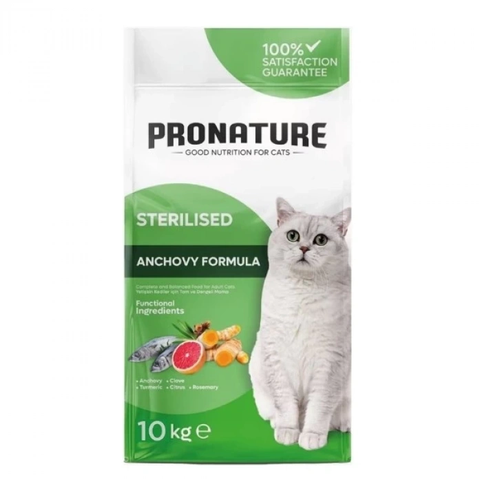 Pronature Adult Sterilised Hamsili Kısırlaştırılmış Kedi Maması 10 Kg