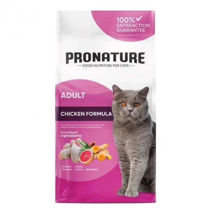 Pronature Adult Tavuklu ve Pirinçli Yetişkin Kedi Maması 1.5 Kg (3 Adet)