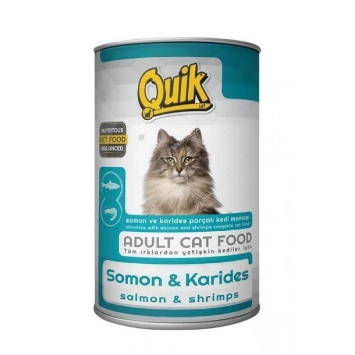 Quik Somon ve Karidesli Konserve Kedi Maması 415 Gr