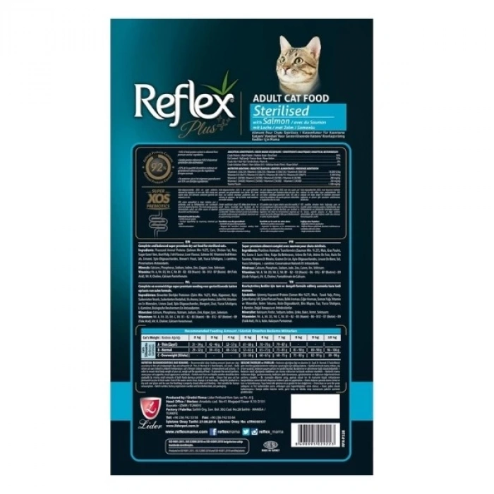 Reflex Plus Adult Somonlu Kısırlaştırılmış Kedi Maması 8 Kg