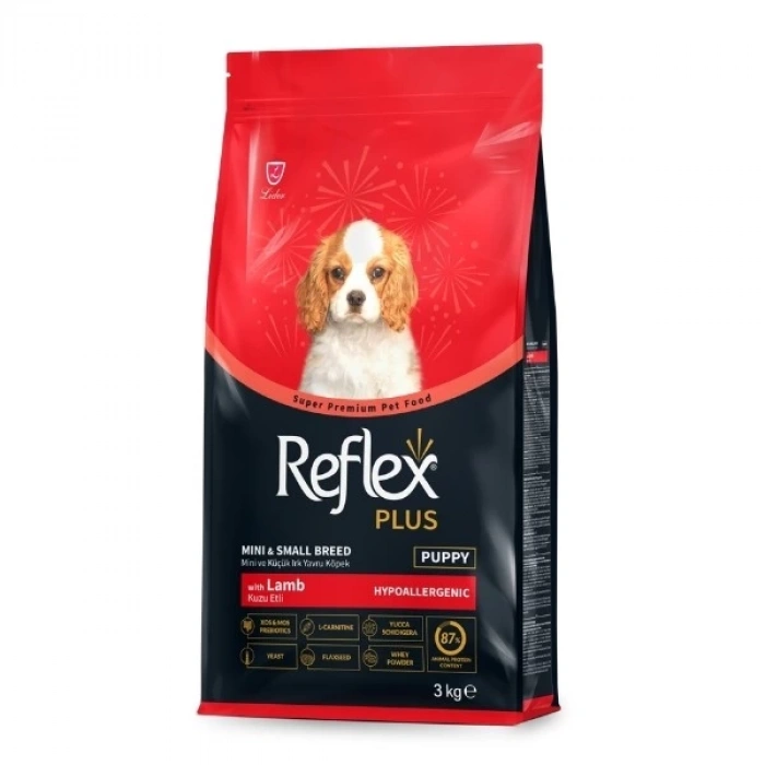 Reflex Plus Kuzu Etli Mini ve Küçük Irk Yavru Köpek Maması 3 Kg