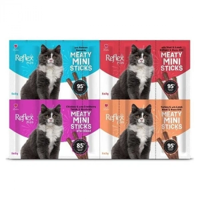 Reflex Plus Mini Mix Karışık Lezzetler Stick Kedi Ödül Maması 40 Gr