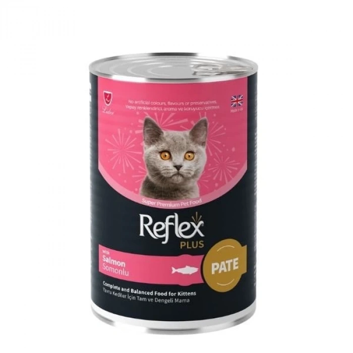 Reflex Plus Pate İçinde Somonlu Yavru Konserve Kedi Maması 395 Gr