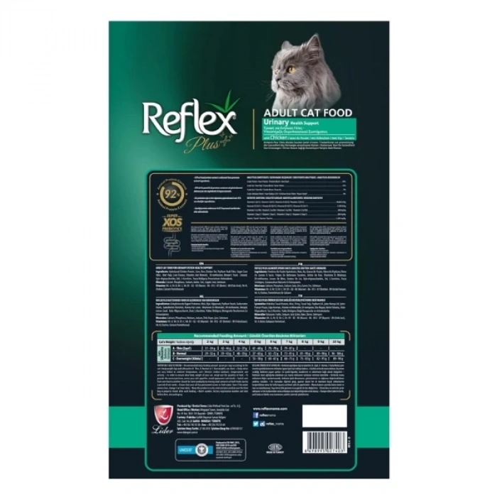 Reflex Plus Urinary Tavuklu Yetişkin Kedi Maması 15 Kg