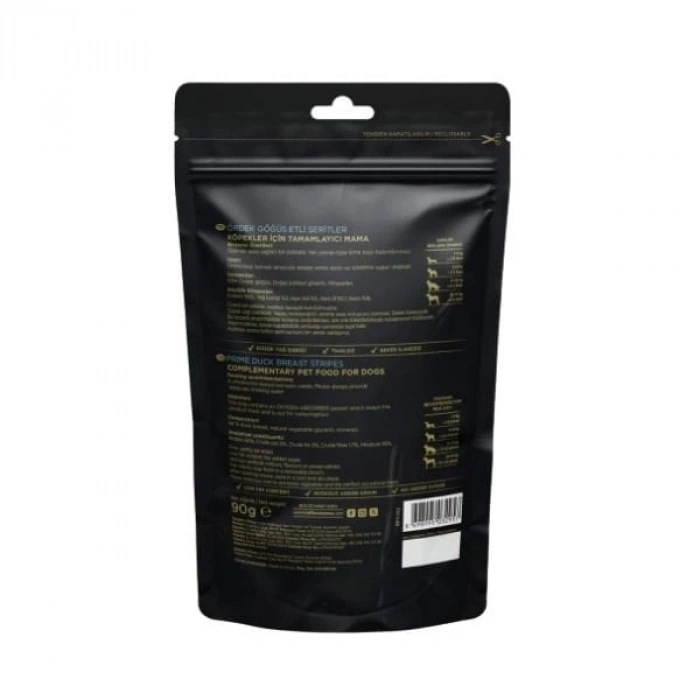 Reflex Snackies Natural Ördek Göğüs Etli Şerit Tahılsız Köpek Ödül Maması 90 Gr