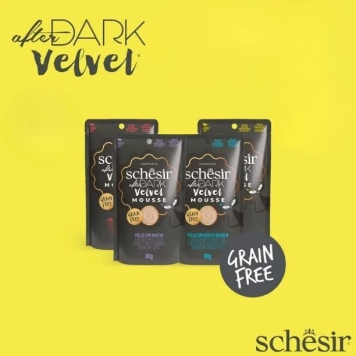 Schesir After Dark Velvet Et Suyunda Karışık Lezzetler Pouch Yetişkin Konserve Kedi Maması 12 Adet 80 Gr