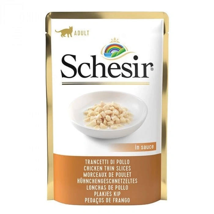 Schesir Kıyılmış Tavuklu Yetişkin Konserve Kedi Maması 85 Gr