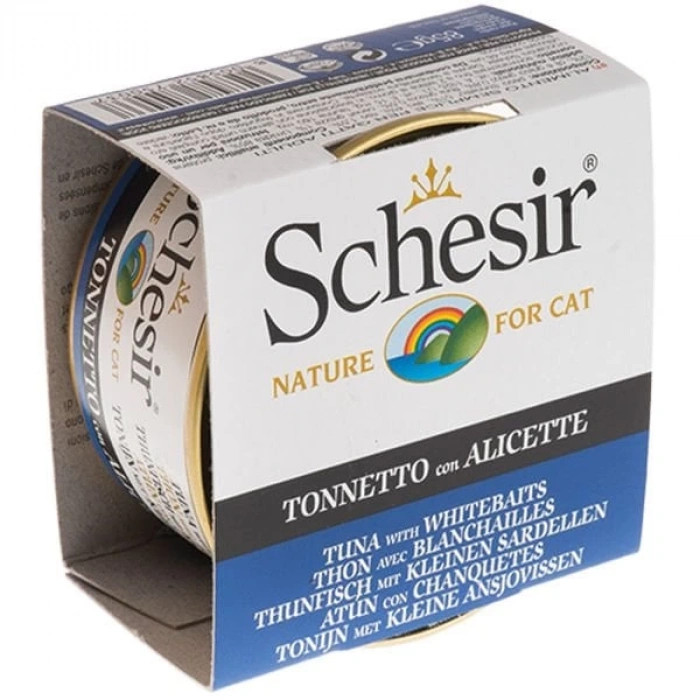 Schesir Ton Balıklı ve Ringa Balıklı Jöleli Konserve Kedi Maması 85 Gr