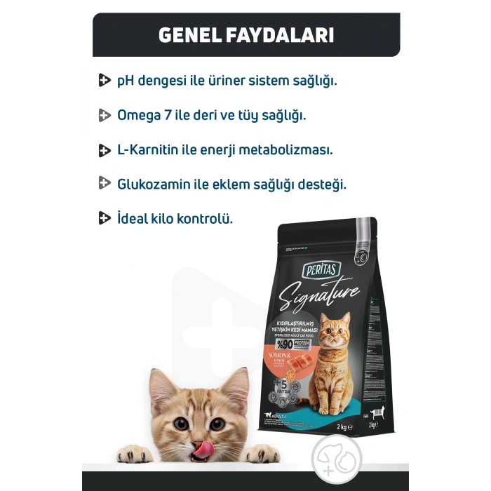 Signature Somonlu Kısırlaştırılmış Yetişkin Kedi Maması 2 Kg