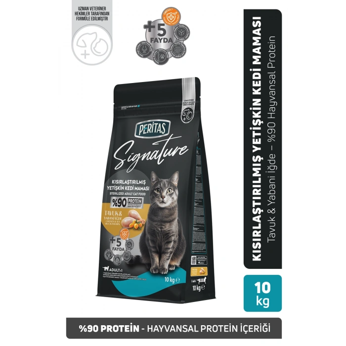 Signature Tavuklu Kısırlaştırılmış Yetişkin Kedi Maması 10 Kg