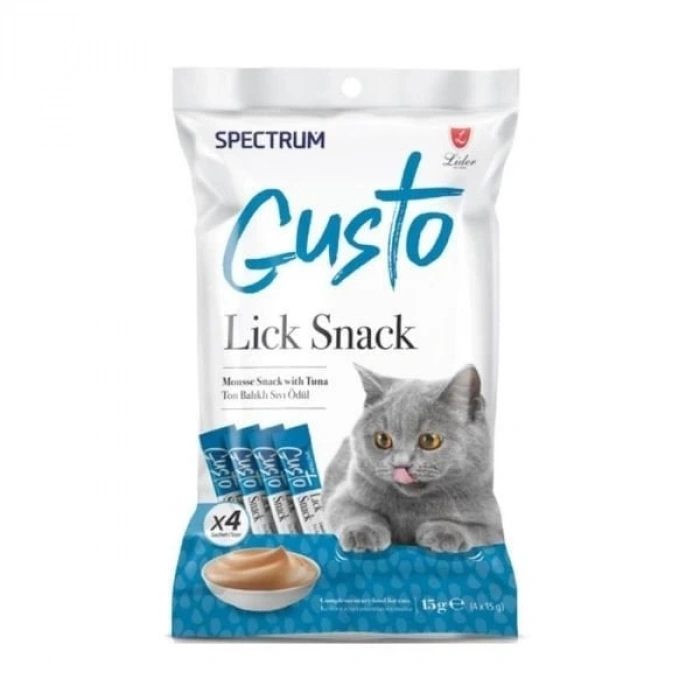 Spectrum Gusto Lick Snack Ton Balıklı Sıvı Kedi Ödül Maması 15 Gr 4 Adet