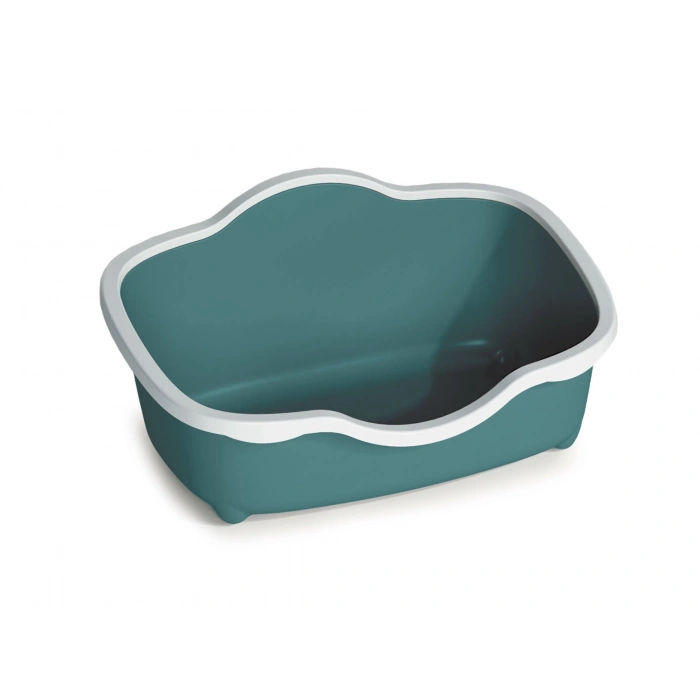 Stefanplast Tres Chic Açık Kedi Tuvaleti Beyaz/Yeşil 56x38.5x26 Cm