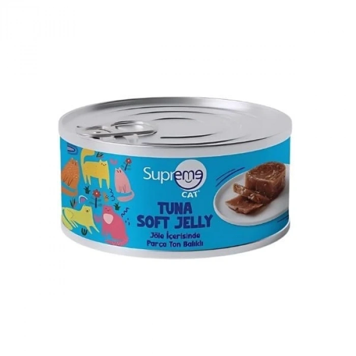 Supreme Cat Jöle İçerisinde Ton Balıklı Yetişkin Konserve Kedi Maması 85 Gr