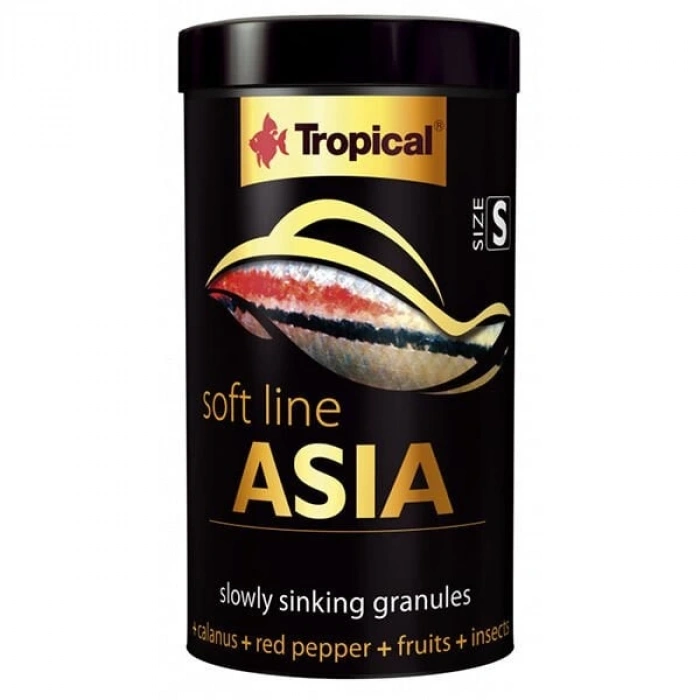 Tropical Softline Asia Asya Kökenli Balıklar için Batan Yumuşak Taneli Granül Balık Yemi Small 250 Ml 125 Gr