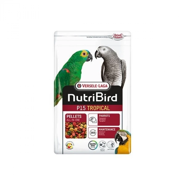 Versele Laga Nutribird P15 Tropical Papağan Kuş Yemi 10 Kg