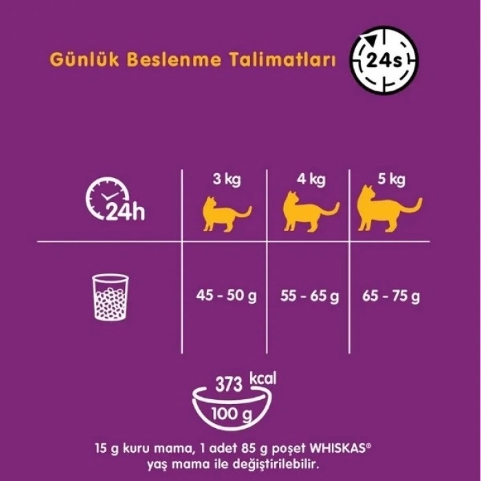 Whiskas Tavuklu ve Sebzeli Yetişkin Kedi Maması 300 Gr