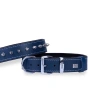 Doggie Comfort Deri Çivili Köpek Boyun Tasması Large Mavi 4x57-65 Cm