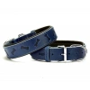 Doggie Comfort Deri Kemik Desenli Köpek Boyun Tasması Medium Mavi 3.5x47-55 Cm