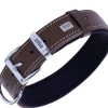 Doggie Comfort Deri Nazar Boncuklu Köpek Boyun Tasması Medium Kahverengi 3x42-50 Cm