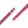 Doggie Comfort Deri Nazar Boncuklu Köpek Boyun Tasması Small Kırmızı 2x30-35 Cm