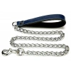 Doggie Comfort Deri Zincirli Köpek Gezdirme Tasması Medium Mavi 4x110 Cm