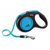 Flexi Neon Reflektörlü Şerit Otomatik Köpek Gezdirme Tasması Mavi Medium 5 Mt