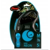 Flexi Neon Reflektörlü Şerit Otomatik Köpek Gezdirme Tasması Mavi Medium 5 Mt