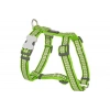 Red Dingo Reflektörlü Kemik Desenli Köpek Göğüs Tasması Lime Xlarge 25 Mm