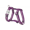 Red Dingo Reflektörlü Kemik Desenli Köpek Göğüs Tasması Mor 12 Mm