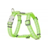Red Dingo Reflektörlü Ziggy Desenli Köpek Göğüs Tasması Lime 25 Mm
