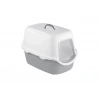 Stefanplast Cathy Kapalı Kedi Tuvaleti Beyaz/Gri 56x40x40 Cm