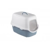 Stefanplast Cathy Kapalı Kedi Tuvaleti Beyaz/Mavi 56x40x40 Cm