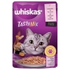 Whiskas Pouch Tasty Mix Sos İçerisinde Somonlu ve Havuçlu Yetişkin Konserve Kedi Maması 85 Gr