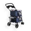 Zampa Twins Kedi ve Köpek Arabası Lacivert 51x85x100 Cm