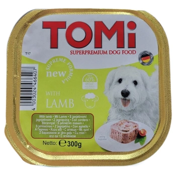 Tomi Kuzu Etli Köpek Yaş Maması Pate 300 Gr
