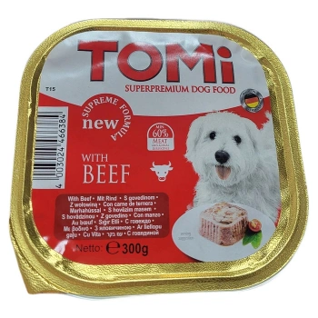 Tomi Biftekli Köpek Yaş Maması Pate 300 Gr