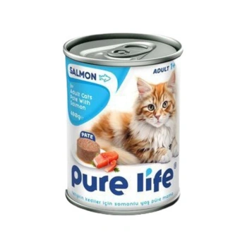 Pure Life Yetişkin Kediler İçin Somonlu Yaş Püre Mama 400 Gr
