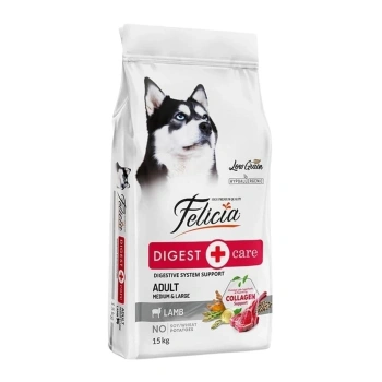 Felicia Yetişkin Kuzulu M/Large Az Tahıllı Breed Hypoallergenic Köpek Maması 15 Kg