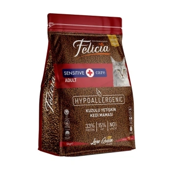 Felicia Az Tahıllı Yetişkin Kuzulu Hypo Allergenic Kedi Maması 1 Kg