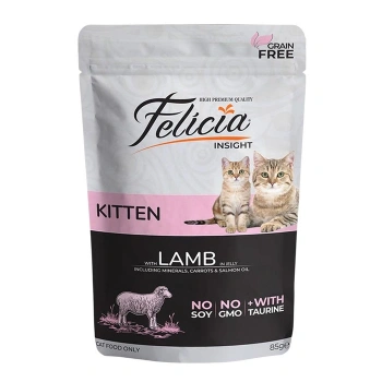Felicia Tahılsız Kuzu Etli Pouch Yavru Kedi Konservesi 85 gr