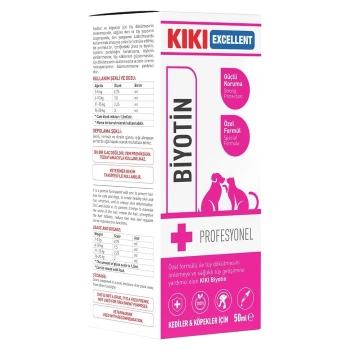 Kiki Excellent Biyotin Tüy Dökülme Önleyici Kediler ve Köpekler için Şurup